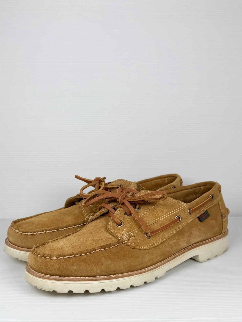 G.H. Bass Ranger Camp Moc Super Lug Tan Suede Boat Shoes Men’s 11.5 D